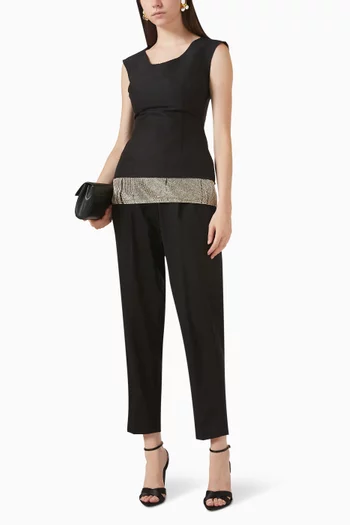 Sabrina Crochet-trim Top in Silk