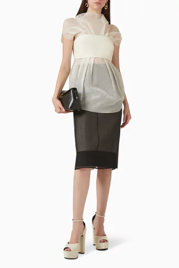 Moon Beam Blouse in Organza-silk