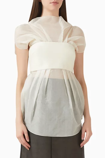 Moon Beam Blouse in Organza-silk
