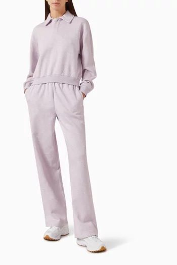 Cotton Fleece Polo Sweatshirt