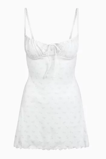 Logo Pointelle Mini Dress