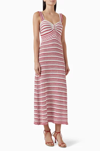 Maris Maxi Dress in Cotton Crochet