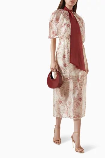 فستان زوكي متوسط الطول مزيج أسيتات