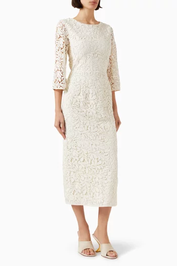 Iris Midi Dress in Lace