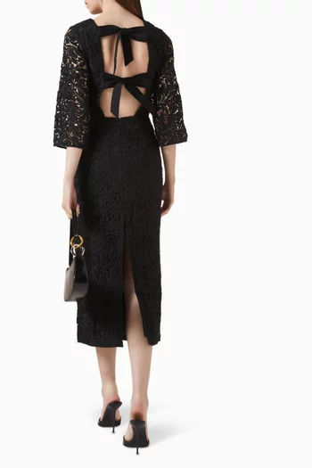 Iris Midi Dress in Lace