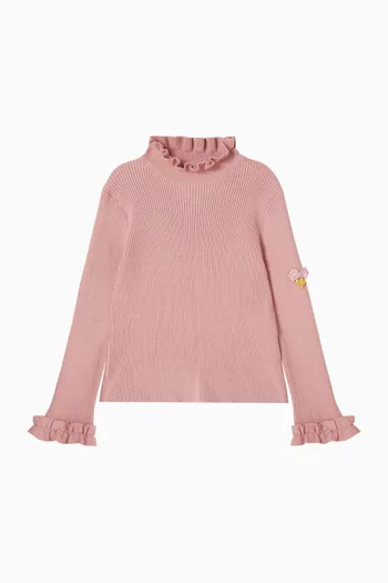 Elma Turtleneck Top in Cotton-knit