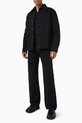 Monogram Straight Leg Jeans in Denim