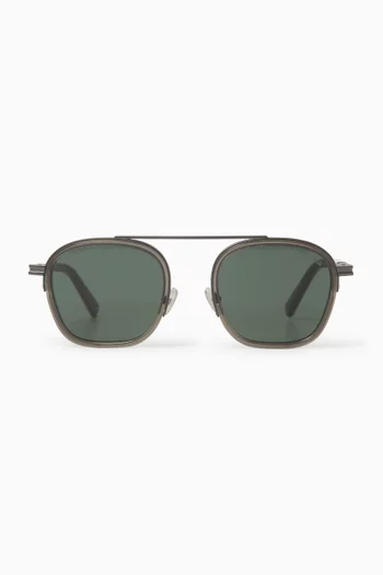 Orizzonte I Aviator Sunglasses in Acetate & Metal