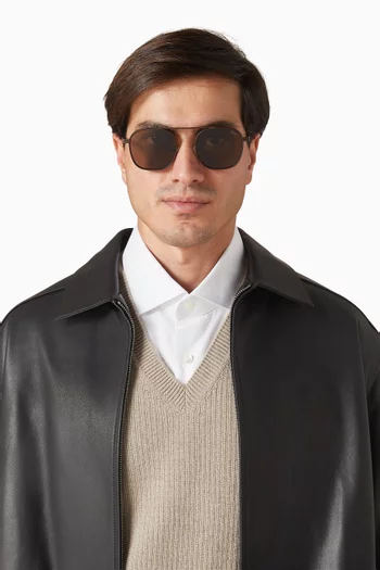 نظارة شمسية أوريزونت بإطار أفياتور معدن