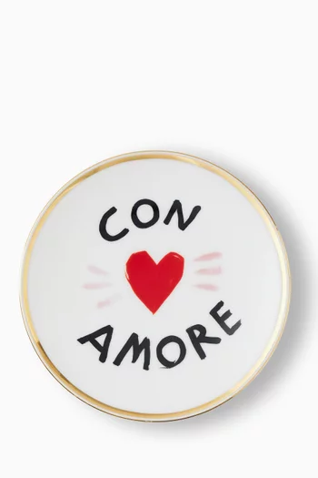Con Amore Plate in Porcelain