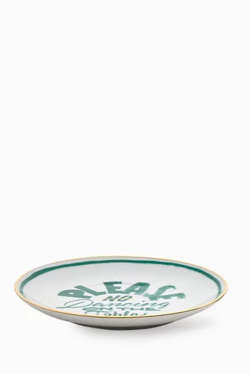 'Please No Dancing' Plate in Porcelain