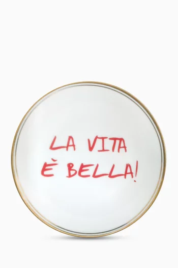 Life is Beautiful Plate in Porcelain