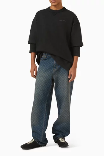 تي شيرت بتصميم طبقات قطن