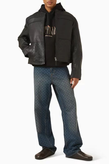 جاكيت بقصة منحوتة جلد