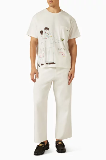 تي شيرت بطبعة رفيق قطن