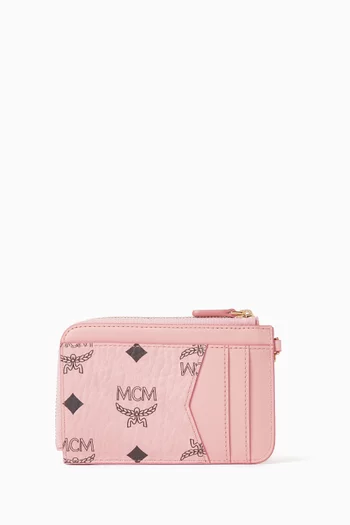 Mini Tracy Zip Card Case in Visetos Canvas