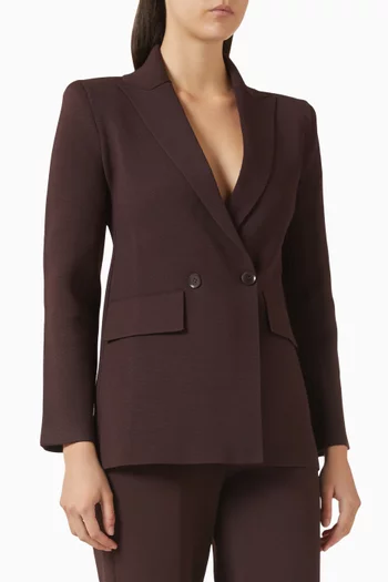 Tailored Blazer in Crepe-knit
