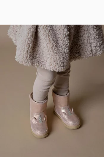 Xelly Unicorn Boots in Metallic Leather
