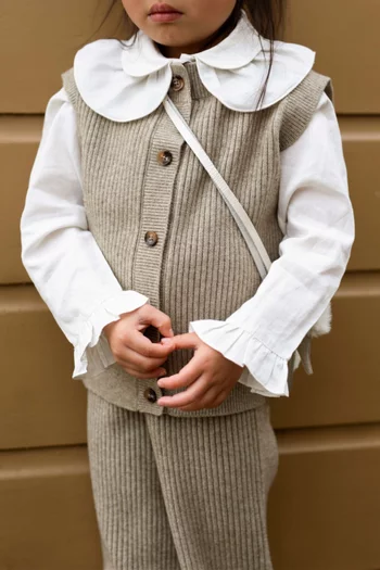 Nien Ruffle Blouse in Organic Cotton