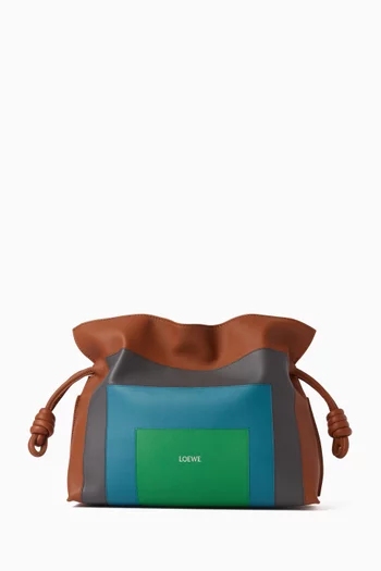 Medium Flamenco Square Clutch in Nappa Calfskin