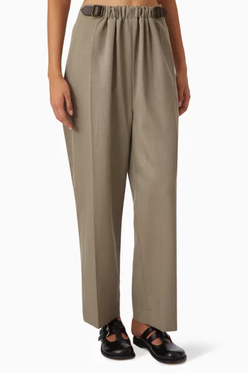 Elastic Logo Pants