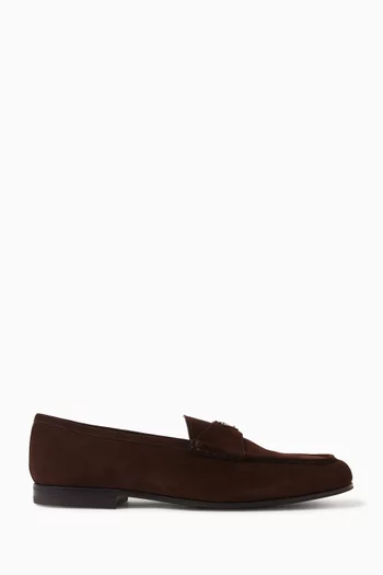 Logo Loafers in Suede
