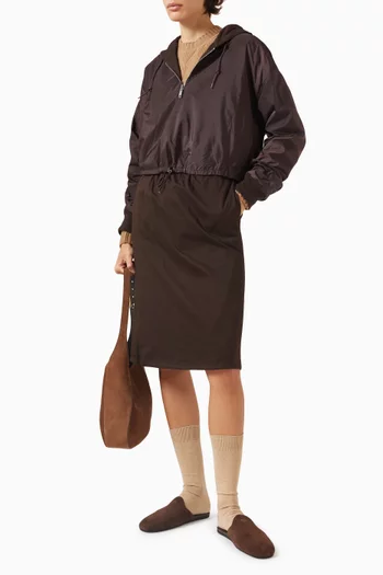 Reversible Hoodie in Cotton-jersey & Re-Nylon