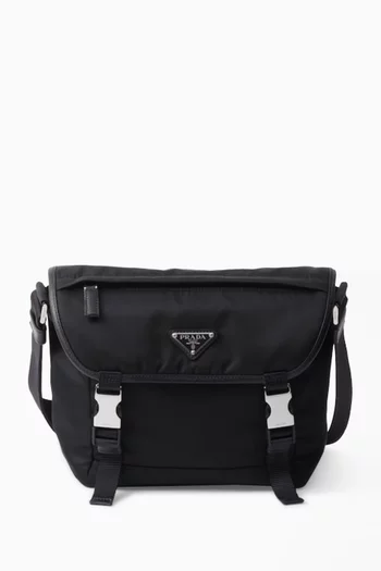 Crossbody Bag in Re-Nylon & Saffiano Leather