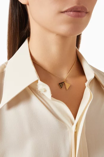 Triangle Logo Necklace in Enamelled Metal