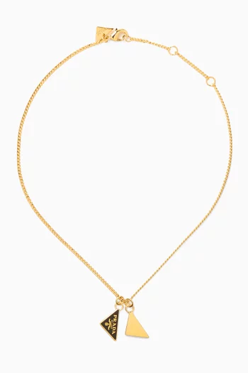 Triangle Logo Necklace in Enamelled Metal