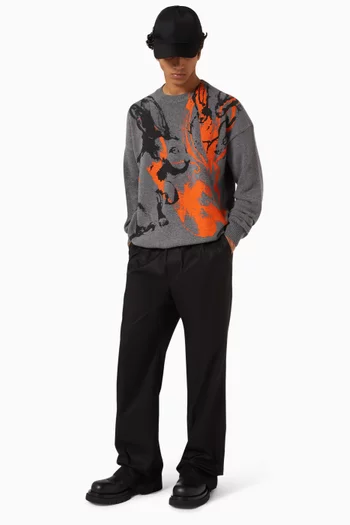 Paint Splatter-print Sweater in Knit