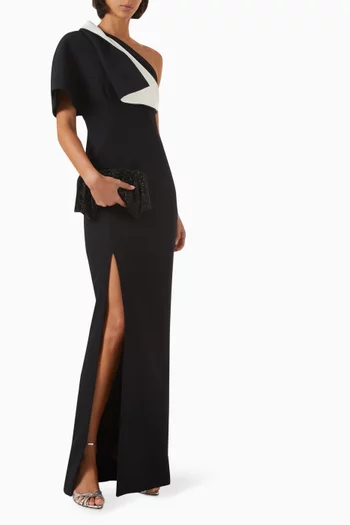 Yume One-shoulder Dress in Crepe