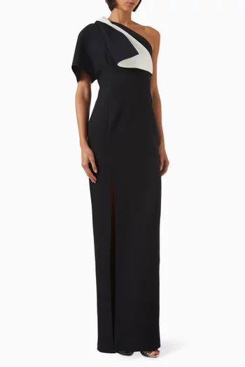 Yume One-shoulder Dress in Crepe