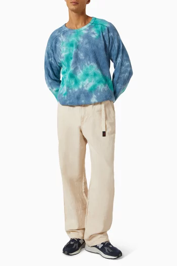 Waffle Crew Sweatshirt in Cotton