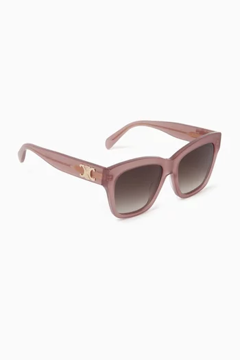 Triomphe Geometric Sunglasses in Acetate