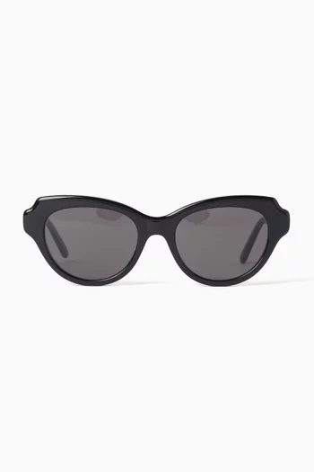Swan Slim Cateye-shaped Sunglasses in Acetate