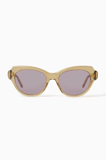 Swan Slim Cateye-shaped Sunglasses in Acetate