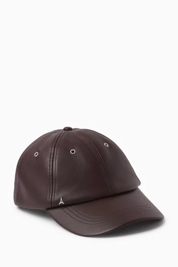 Lou Baseball Cap in Leather