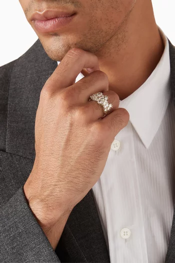 خاتم وايلد فلاور فضة إسترلينية