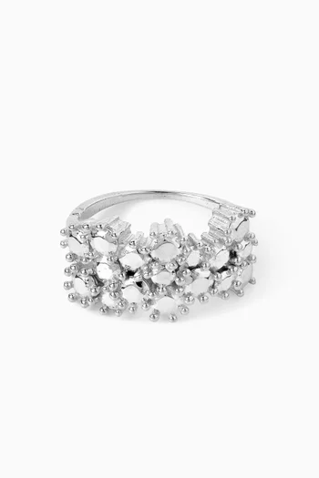 خاتم وايلد فلاور فضة إسترلينية