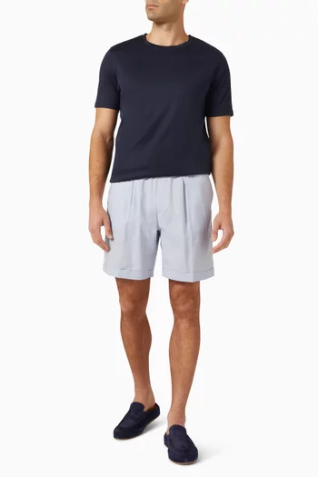 تي شيرت بفتحة رقبة مستديرة قطن جيرسيه