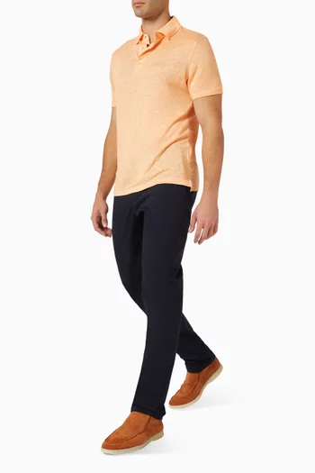 Polo Shirt in Linen-jersey