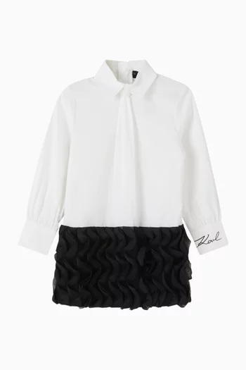 فستان بنمط قميص وتنورة فوال