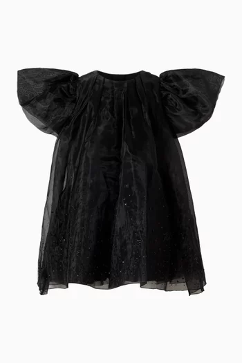 فستان مرصع بأحجار الراين فوال منفوخ 