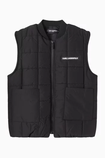Logo Down Vest Jacket