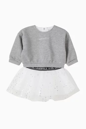 Sequins Sweatshirt & Skirt Set