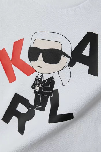 تي شيرت كيه/ايكونيك بأكمام طويلة قطن