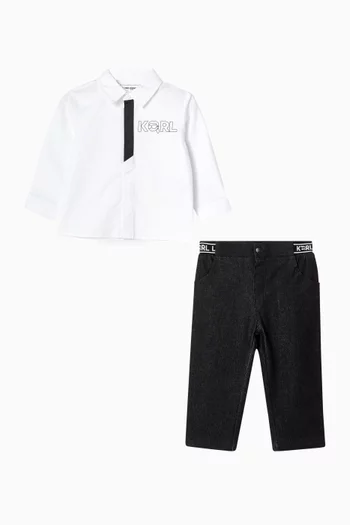 Logo Shirt & Trouser Set