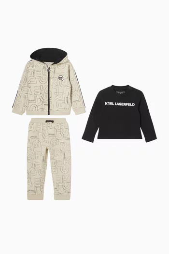 Logo T-shirt Hoodie & Sweatpants Gift Set