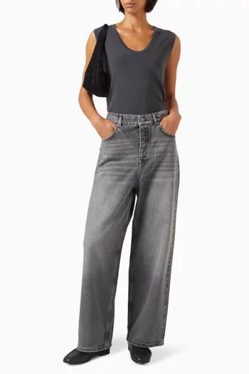 بنطال جينز 931‏ بقصة فضفاضة دينم